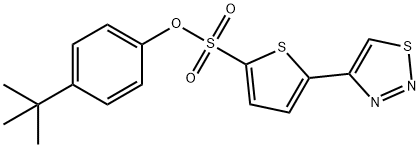 4-(TERT-BUTYL)PHENYL 5-(1,2,3-THIADIAZOL-4-YL)-2-THIOPHENESULFONATE 结构式