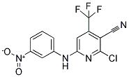 2-CHLORO-6-(3-NITROANILINO)-4-(TRIFLUOROMETHYL)NICOTINONITRILE 结构式
