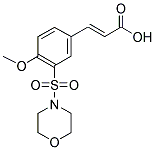 (2E)-3-[4-METHOXY-3-(MORPHOLIN-4-YLSULFONYL)PHENYL]ACRYLIC ACID 结构式