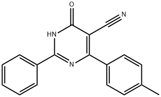 4-羟基-6-(4-甲苯基)-2-苯基-5-嘧啶甲腈 结构式
