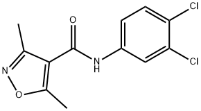 N-(3,4-DICHLOROPHENYL)-3,5-DIMETHYL-4-ISOXAZOLECARBOXAMIDE 结构式
