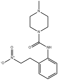 4-METHYL-N-[2-(2-NITROETHYL)PHENYL]TETRAHYDRO-1(2H)-PYRAZINECARBOXAMIDE 结构式