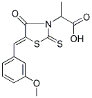 2-[5-(3-METHOXY-BENZYLIDENE)-4-OXO-2-THIOXO-THIAZOLIDIN-3-YL]-PROPIONIC ACID 结构式