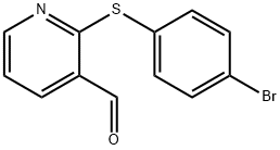 2-[(4-溴苯基)巯基]吡啶-3-醛 结构式