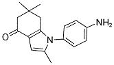 1-(4-AMINOPHENYL)-2,6,6-TRIMETHYL-5,6,7-TRIHYDROINDOL-4-ONE 结构式