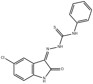 5-CHLOROISATIN, 3-(4-PHENYLTHIOSEMICARBAZIDE) 结构式