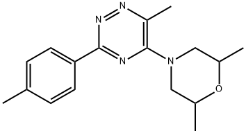 5-(2,6-DIMETHYLMORPHOLINO)-6-METHYL-3-(4-METHYLPHENYL)-1,2,4-TRIAZINE 结构式