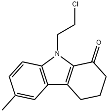 9-(2-Chloroethyl)-6-methyl-2,3,4,9-tetrahydro-1H-carbazol-1-one 结构式