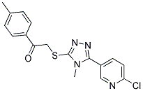 2-([5-(6-CHLORO-3-PYRIDYL)-4-METHYL-4H-1,2,4-TRIAZOL-3-YL]THIO)-1-(4-METHYLPHENYL)ETHAN-1-ONE 结构式