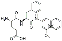 ALPHA-L-GLUTAMYL-L-PHENYLALANINE-4-METHOXY-BETA-NAPHTHYLAMIDE 结构式