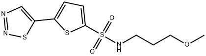 N-(3-METHOXYPROPYL)-5-(1,2,3-THIADIAZOL-5-YL)-2-THIOPHENESULFONAMIDE 结构式