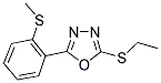 2-(ETHYLSULFANYL)-5-[2-(METHYLSULFANYL)PHENYL]-1,3,4-OXADIAZOLE 结构式