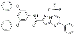 N-(3,5-DIPHENOXYPHENYL)-5-PHENYL-7-(TRIFLUOROMETHYL)PYRAZOLO[1,5-A]PYRIMIDINE-2-CARBOXAMIDE 结构式