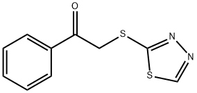 2-(5-AMINO-[1,3,4]THIADIAZOL-2-YLSULFANYL)-1-PHENYL-ETHANONE 结构式