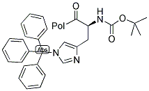 BOC-HIS(TRT)-MERRIFIELD RESIN 结构式