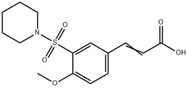 (2E)-3-[4-METHOXY-3-(PIPERIDIN-1-YLSULFONYL)PHENYL]ACRYLIC ACID 结构式