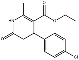 ETHYL 4-(4-CHLOROPHENYL)-2-METHYL-6-OXO-1,4,5,6-TETRAHYDRO-3-PYRIDINECARBOXYLATE 结构式