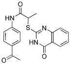 N-(4-ACETYLPHENYL)-2-(4-OXO(3-HYDROQUINAZOLIN-2-YLTHIO))PROPANAMIDE 结构式