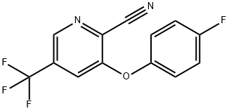 3-(4-氟苯氧基)-5-(三氟甲基)吡啶甲腈 结构式