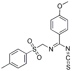 4-METHOXY-N-([(4-METHYLPHENYL)SULFONYL]METHYL)BENZENECARBOXIMIDOYL ISOTHIOCYANATE 结构式