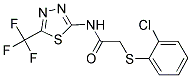 2-[(2-CHLOROPHENYL)SULFANYL]-N-[5-(TRIFLUOROMETHYL)-1,3,4-THIADIAZOL-2-YL]ACETAMIDE 结构式