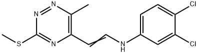 3,4-DICHLORO-N-(2-[6-METHYL-3-(METHYLSULFANYL)-1,2,4-TRIAZIN-5-YL]VINYL)ANILINE 结构式