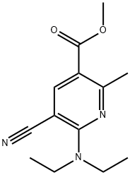 Methyl 5-cyano-6-(diethylamino)-2-methylnicotinate 结构式