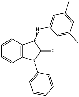 3-[(3,5-DIMETHYLPHENYL)IMINO]-1-PHENYL-1,3-DIHYDRO-2H-INDOL-2-ONE 结构式