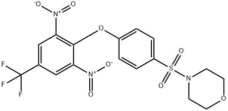 2,6-DINITRO-4-(TRIFLUOROMETHYL)PHENYL 4-(MORPHOLINOSULFONYL)PHENYL ETHER 结构式