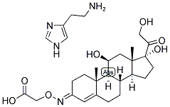 4-PREGNEN-11BETA,17ALPHA,21-TRIOL-3,20-DIONE 3-O-CARBOXYMETHYLOXIME-HISTAMINE 结构式