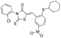 3-(2-CHLOROPHENYL)-5-([2-(CYCLOHEXYLSULFANYL)-5-NITROPHENYL]METHYLENE)-2-THIOXO-1,3-THIAZOLAN-4-ONE 结构式