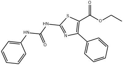 ETHYL 2-[(ANILINOCARBONYL)AMINO]-4-PHENYL-1,3-THIAZOLE-5-CARBOXYLATE 结构式