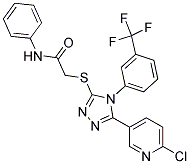 N1-PHENYL-2-((5-(6-CHLORO-3-PYRIDYL)-4-[3-(TRIFLUOROMETHYL)PHENYL]-4H-1,2,4-TRIAZOL-3-YL)THIO)ACETAMIDE 结构式