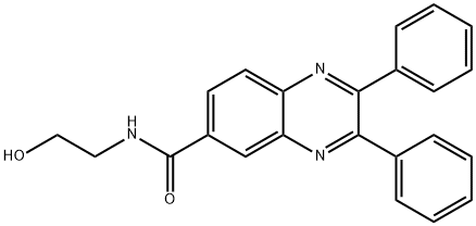 2,3-DIPHENYLQUINOXALINE-6-CARBOXYLIC ACID, 2-HYDROXYETHYL AMIDE 结构式