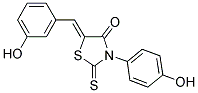 (5Z)-5-(3-HYDROXYBENZYLIDENE)-3-(4-HYDROXYPHENYL)-2-THIOXO-1,3-THIAZOLIDIN-4-ONE 结构式