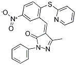 3-METHYL-4-((5-NITRO-2-(2-PYRIDYLTHIO)PHENYLMETHYLENE)-1-PHENYL-2-PYRAZOLIN-5-ONE 结构式