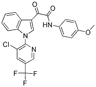 2-(1-[3-Chloro-5-(trifluoromethyl)-2-pyridinyl]-1H-indol-3-yl)-N-(4-methoxyphenyl)-2-oxoacetamide 结构式
