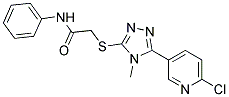 N1-PHENYL-2-([5-(6-CHLORO-3-PYRIDYL)-4-METHYL-4H-1,2,4-TRIAZOL-3-YL]THIO)ACETAMIDE 结构式