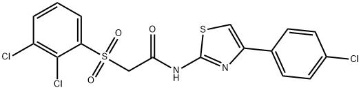 N-[4-(4-Chlorophenyl)-1,3-thiazol-2-yl]-2-[(2,3-dichlorophenyl)sulfonyl]acetamide 结构式
