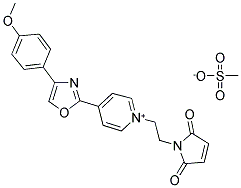 1-(2-MALEIMIDYLETHYL)-4-(5-(4-METHOXYPHENYL)OXAZOL-2-YL)PYRIDINIUM METHANESULFONATE 结构式