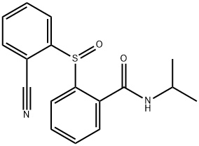 2-[(2-CYANOPHENYL)SULFINYL]-N-ISOPROPYLBENZENECARBOXAMIDE 结构式