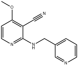 4-METHOXY-2-[(3-PYRIDINYLMETHYL)AMINO]NICOTINONITRILE 结构式