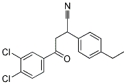 4-(3,4-二氯苯基)-2-(4-乙基苯基)-4-氧代丁腈 结构式