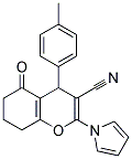 4-(4-METHYLPHENYL)-5-OXO-2-(1H-PYRROL-1-YL)-5,6,7,8-TETRAHYDRO-4H-CHROMENE-3-CARBONITRILE 结构式