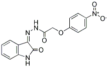 N-(AZA(2-OXOINDOLIN-3-YLIDENE)METHYL)-2-(4-NITROPHENOXY)ETHANAMIDE 结构式