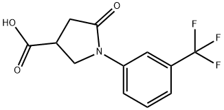 5-氧代-1-[3-(三氟甲基)苯基]吡咯烷-3-羧酸 结构式