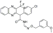 2-(4-CHLOROPHENYL)-N-(([(3-METHOXYBENZYL)OXY]IMINO)METHYL)-2-[3-(TRIFLUOROMETHYL)-2-QUINOXALINYL]ACETAMIDE 结构式