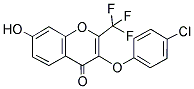 3-(4-CHLORO-PHENOXY)-7-HYDROXY-2-TRIFLUOROMETHYL-CHROMEN-4-ONE 结构式