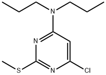6-CHLORO-2-(METHYLSULFANYL)-N,N-DIPROPYL-4-PYRIMIDINAMINE 结构式