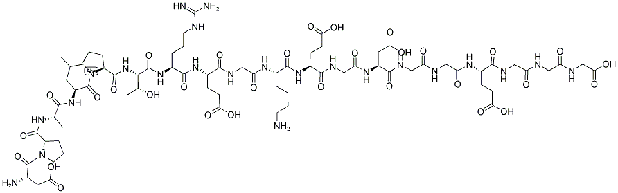 Asp-Pro-Ala-Leu-Pro-Thr-Arg-Glu-Gly-Lys-Glu-Gly-Asp-Gly-Gly-Glu-Gly-Gly-Gly 结构式